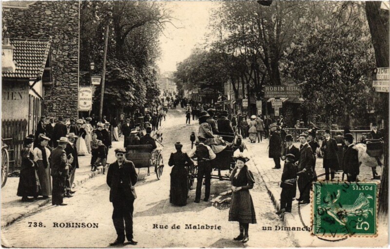 Carte postale ancienne Robinson Rue de Malabrie