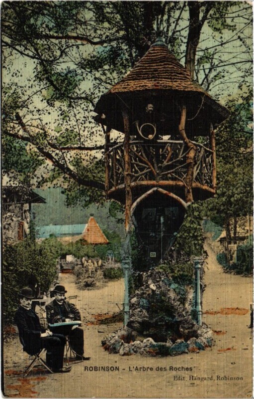 Carte postale ancienne Robinson Arbre des Roches