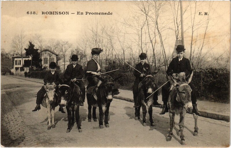 Carte postale ancienne Robinson En promenade