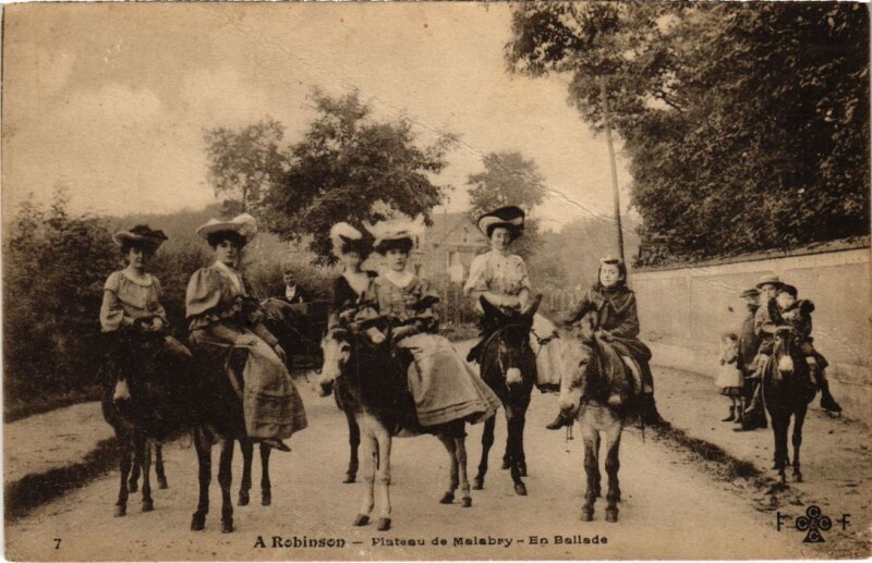 Carte postale ancienne Robinson Plateau de Malabry En Ballade