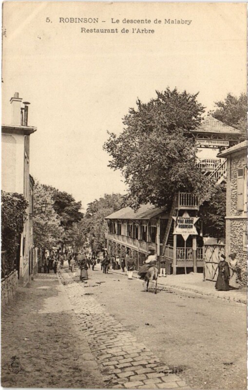 Carte postale ancienne Robinson Le descente de Malabry