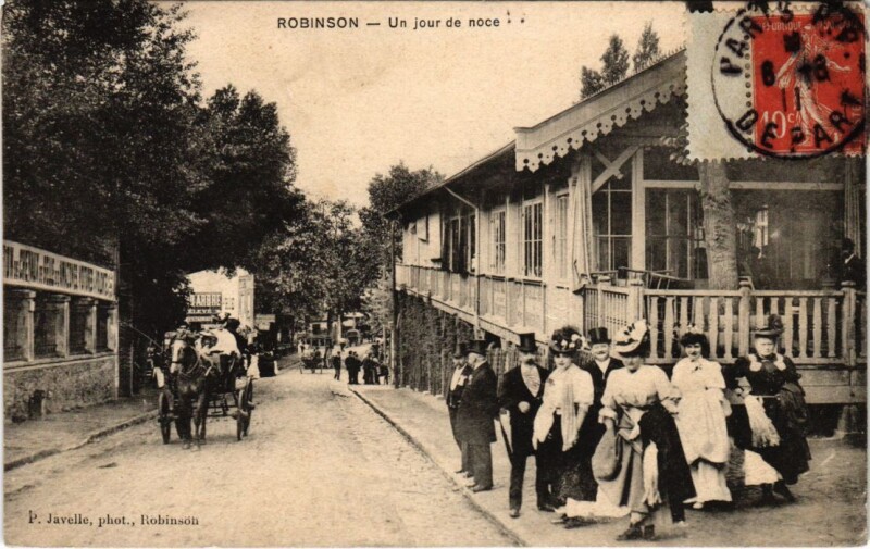 Carte postale ancienne Robinson Un jour de noce