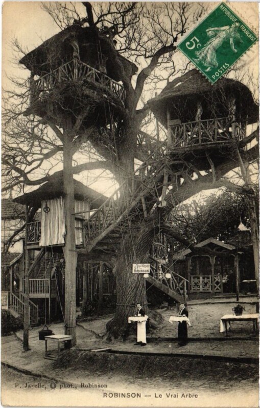 Carte postale ancienne Robinson La Vrai Arbre