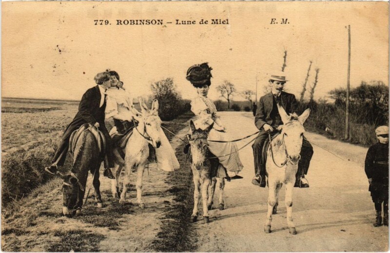 Carte postale ancienne Robinson Lune de Miel