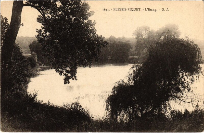 Carte postale ancienne Plessis Piquet Etang
