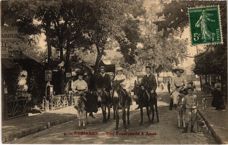 Carte postale ancienne Robinson Une promenade a Anes