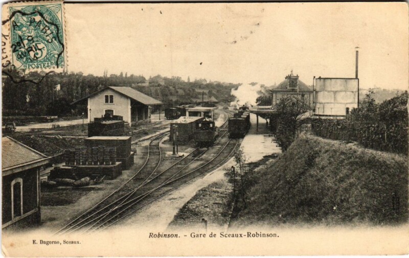 Carte postale ancienne Robinson La Gare de Sceaux à Sceaux