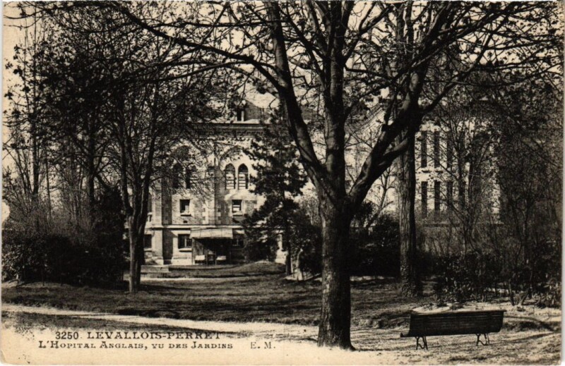 Carte postale ancienne Levallois Perret Hopital Anglais à Levallois-Perret