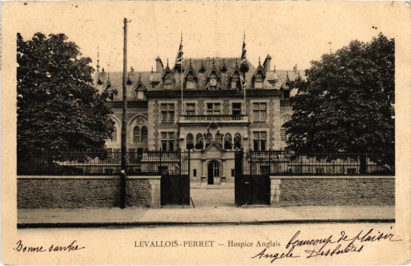 Carte postale ancienne Levallois Perret Hospice anglais à Levallois-Perret