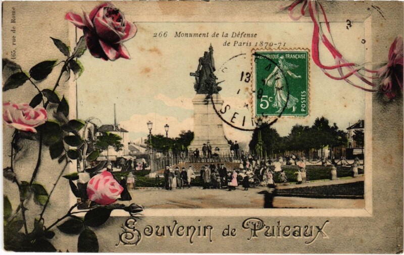 Carte postale ancienne Puteaux souvenir à Puteaux