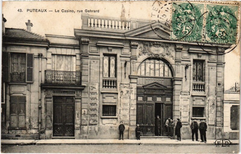 Carte postale ancienne Puteaux Le Casino rue Gehrard à Puteaux