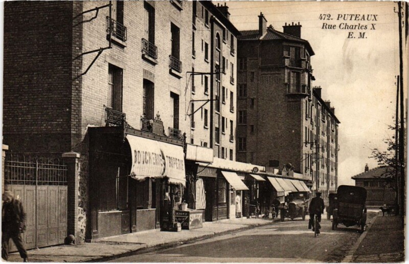 Carte postale ancienne Puteaux Rue Charles à Puteaux