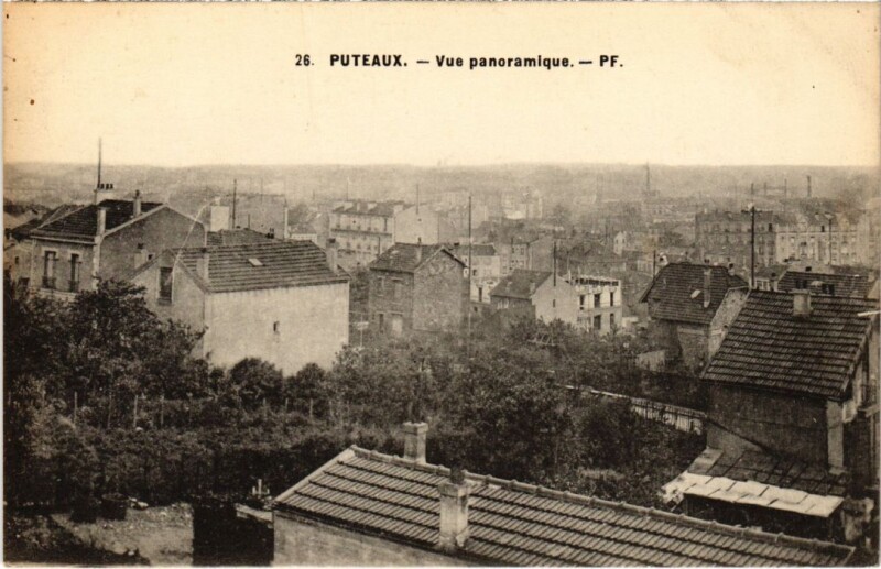 Carte postale ancienne Puteaux vue panoramique à Puteaux