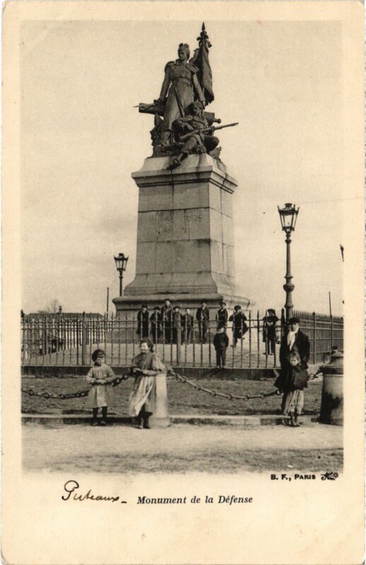 Carte postale ancienne Puteaux Monument de la Defense à Puteaux