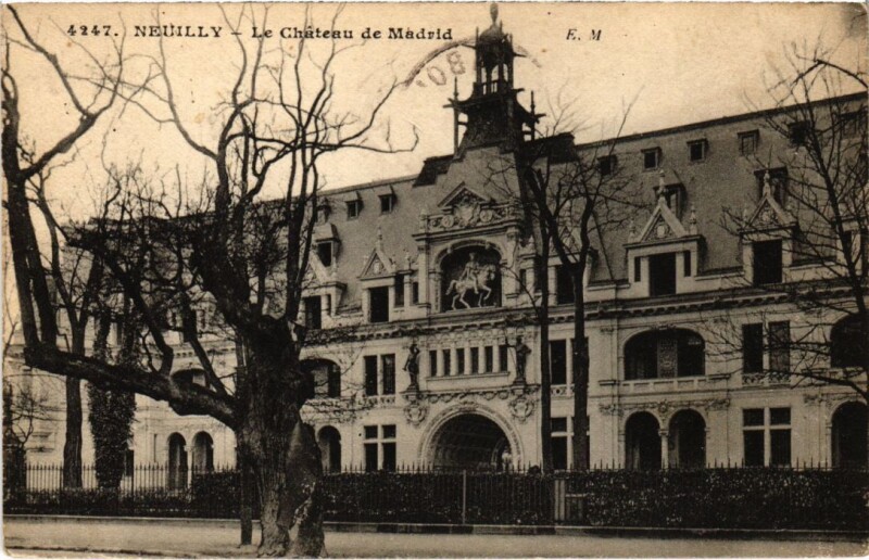 Carte postale ancienne Neuilly Chateau de Madrid