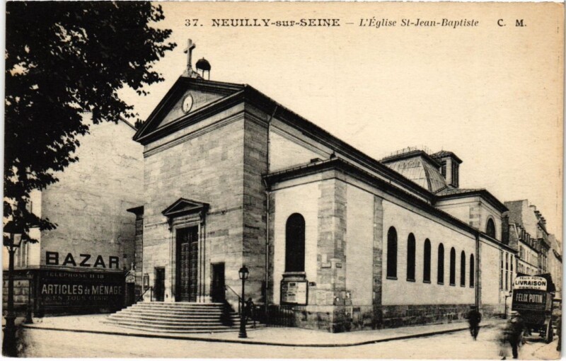 Carte postale ancienne Neuilly Eglise Saint-Jean Baptiste