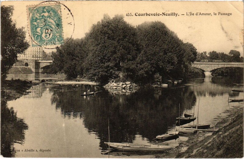 Carte postale ancienne Neuilly Ile d'Amour Le Passage