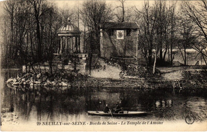 Carte postale ancienne Neuilly Bords de Seine Temple de l'Amour