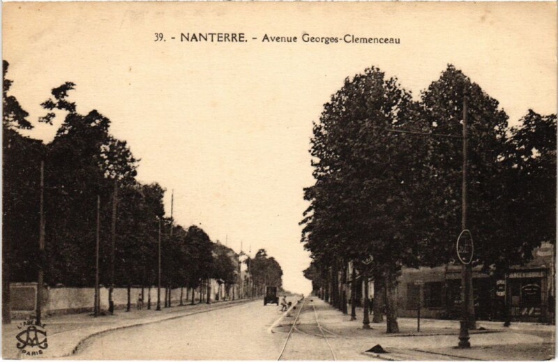 Carte postale ancienne Nanterre Avenue Georges Clemenceau à Nanterre