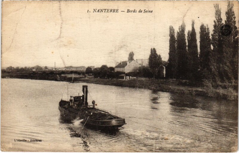 Carte postale ancienne Nanterre Bords de Seine à Nanterre