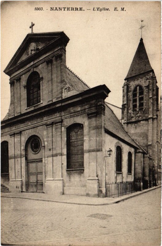 Carte postale ancienne Nanterre Eglise à Nanterre