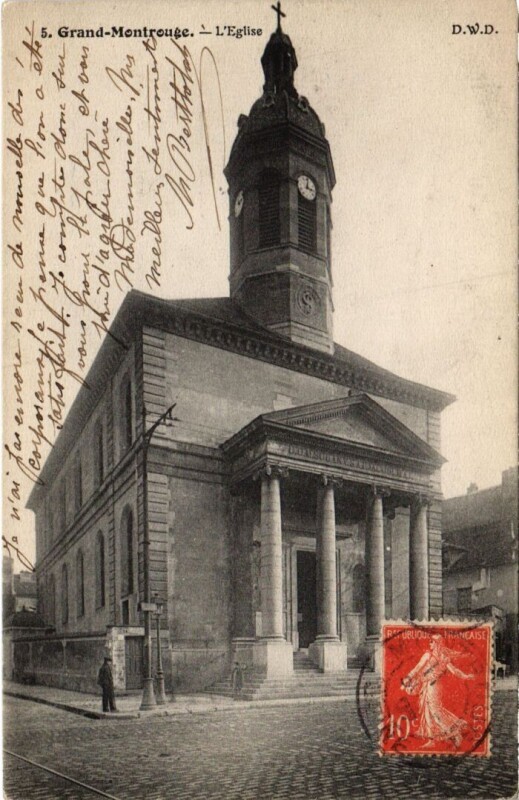 Carte postale ancienne Montrouge Eglise à Montrouge