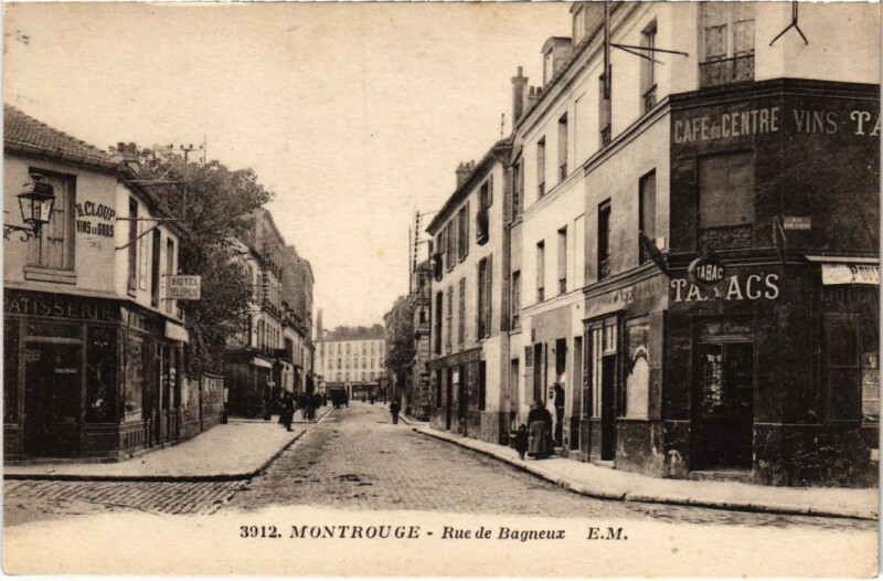 Carte postale ancienne Montrouge Rue de Bagneux à Bagneux