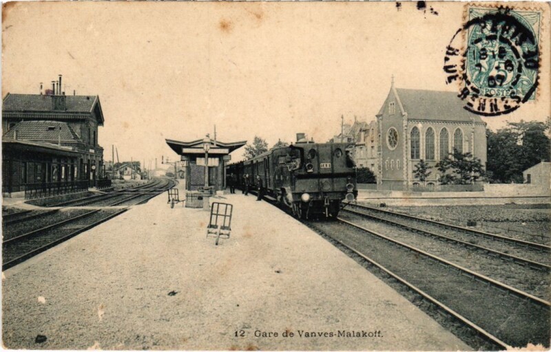 Carte postale ancienne Malakoff Gare de Vanves-Malakoff à Malakoff