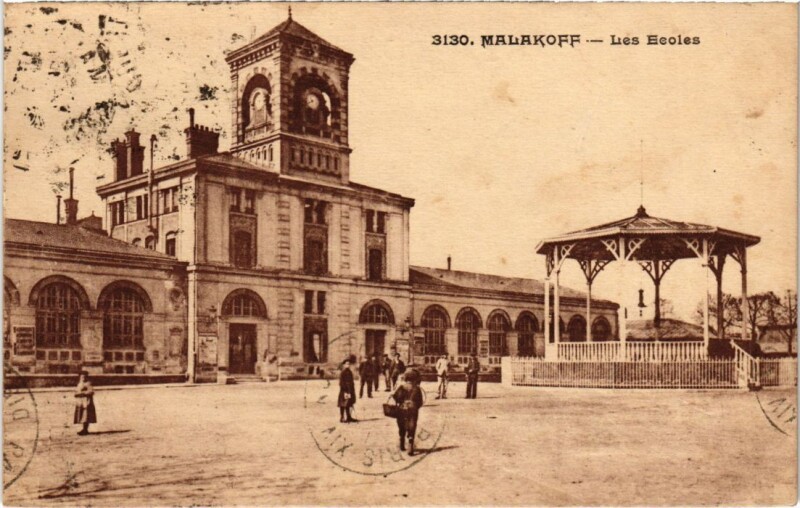 Carte postale ancienne Malakoff Les Ecoles à Malakoff