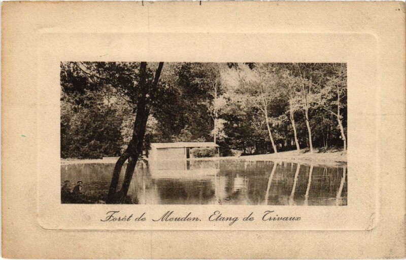 Carte postale ancienne Meudon Etang de Trivaux à Meudon