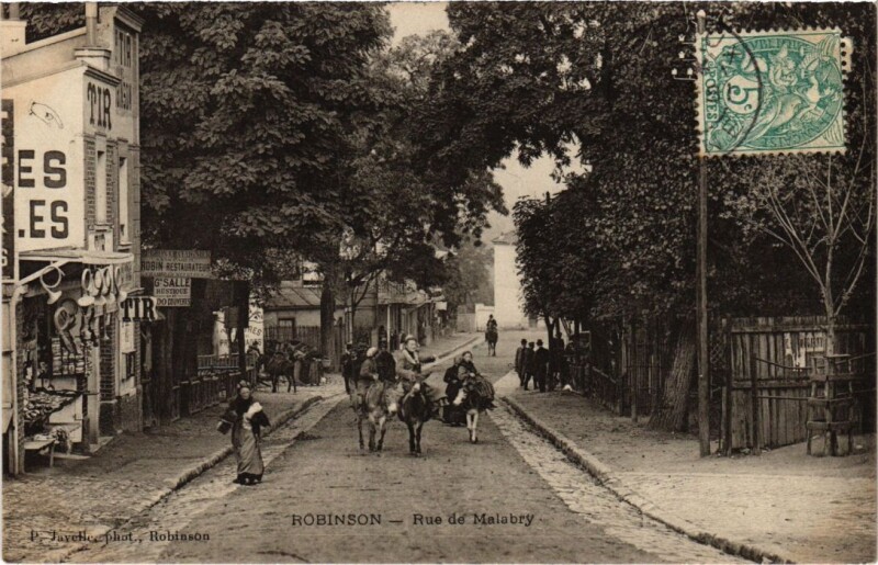 Carte postale ancienne Robinson Rue de Malabry