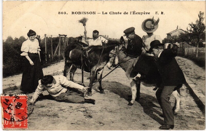Carte postale ancienne Robinson La Chute de l'Ecuyere
