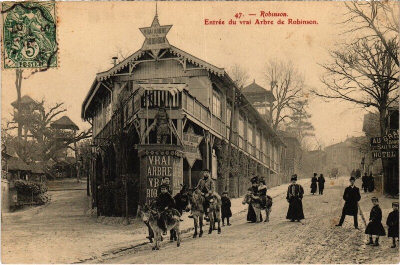 Carte postale ancienne Robinson Entree du vrai Arbre