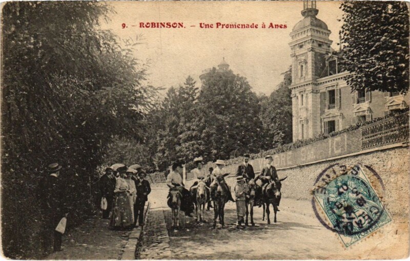 Carte postale ancienne Robinson Une Promenade a Anes