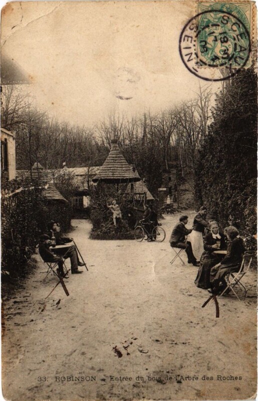 Carte postale ancienne Robinson Entree du bois de l'Arbre des Roches