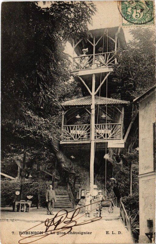 Carte postale ancienne Robinson Le Gros Chataignier au Plessis-Robinson