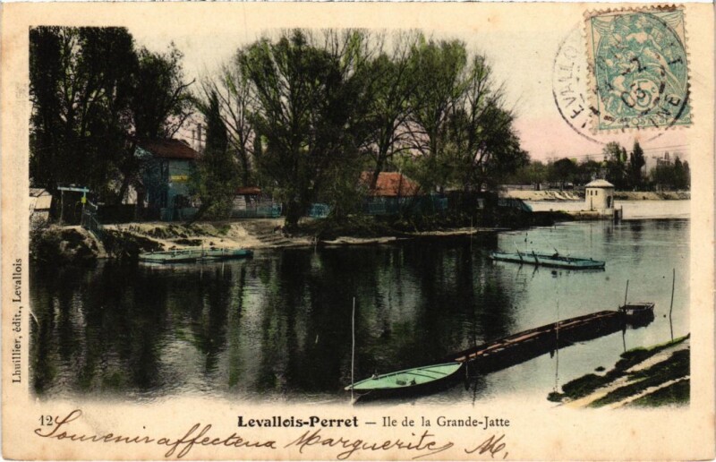 Carte postale ancienne Levallois Perret Ile de la Grande Jatte à Levallois-Perret