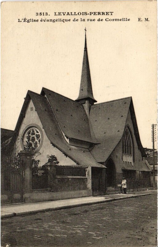 Carte postale ancienne Levallois Perret Eglise à Levallois-Perret