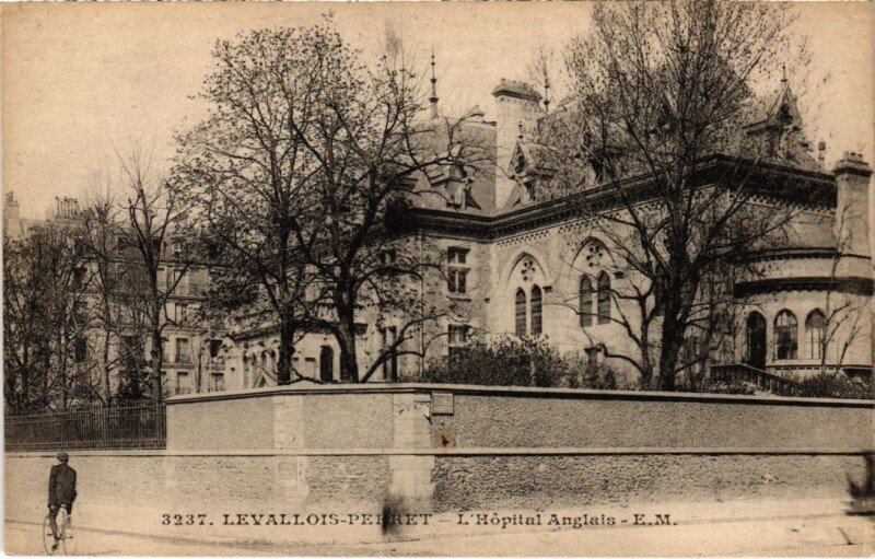 Carte postale ancienne Levallois Perret Hopital Anglais à Levallois-Perret