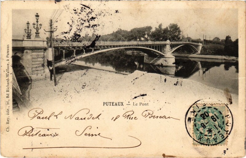 Carte postale ancienne Puteaux Le Pont à Puteaux