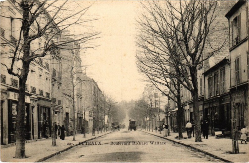 Carte postale ancienne Puteaux Boulevard Richard Wallace à Puteaux