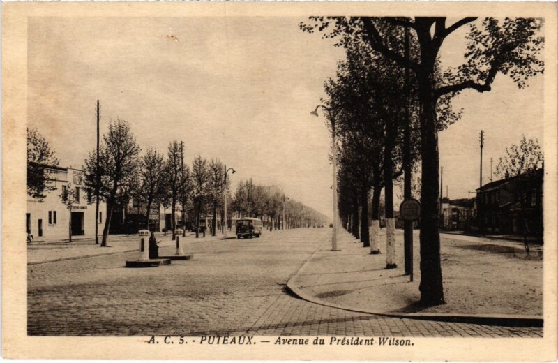 Carte postale ancienne Puteaux Avenue du President Wilson à Puteaux