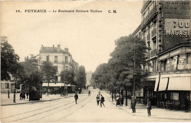 Carte postale ancienne Puteaux Boulevard RIchard Wallace à Puteaux