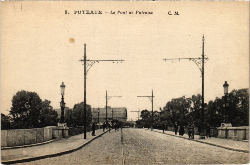 Carte postale ancienne Puteaux Le Pont de Puteaux à Puteaux