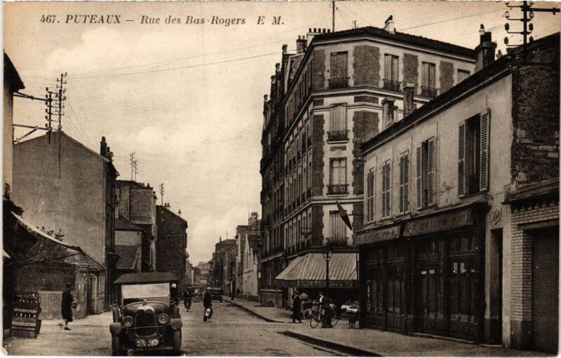 Carte postale ancienne Puteaux Rue des Bas Rogers à Puteaux