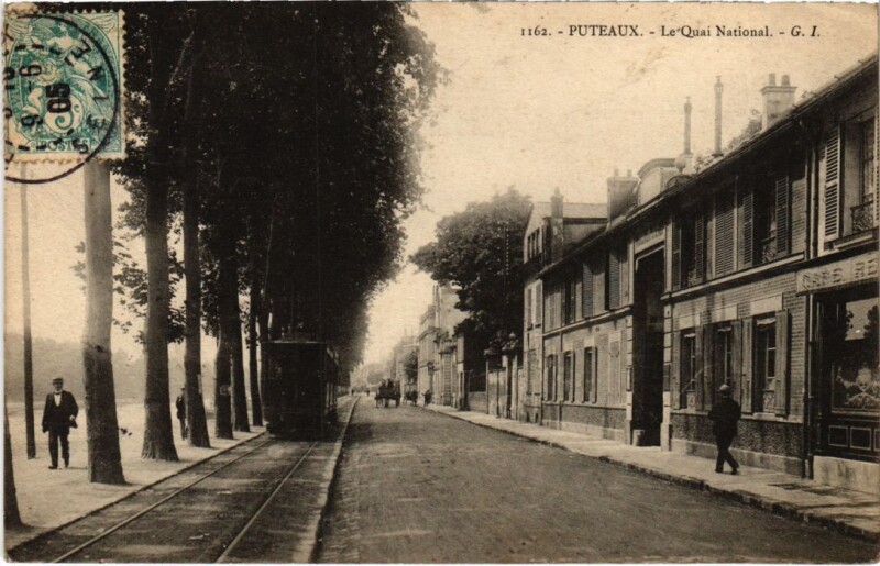 Carte postale ancienne Puteaux Le Quai National à Puteaux