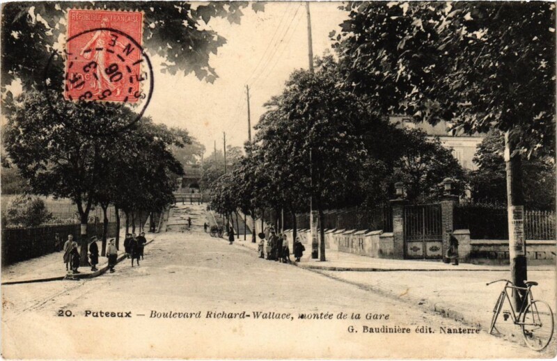 Carte postale ancienne Puteaux Boulevard Richard Wallace à Puteaux