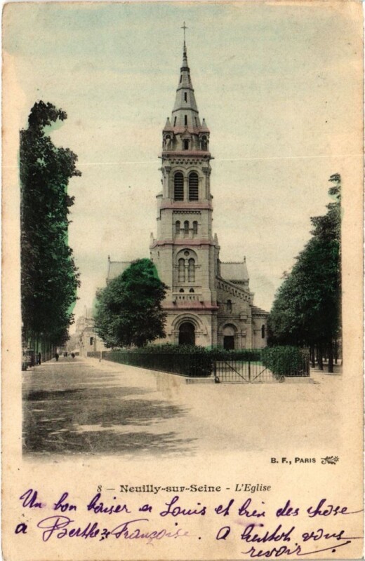 Carte postale ancienne Neuilly Eglise