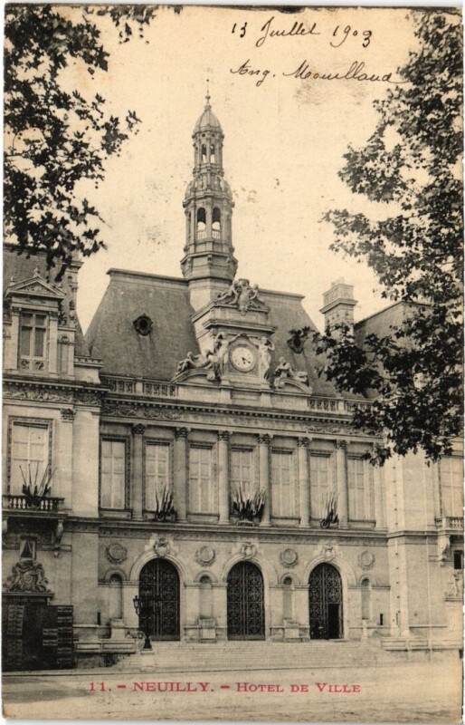 Carte postale ancienne Neuilly Hotel de Ville