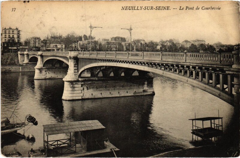 Carte postale ancienne Neuilly Pont de Courbevoie à Courbevoie